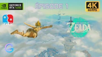 #01 lets play fr zelda tears of the kingdom – emulateur yuzu – update 1.2.1 – mod ecran ultra large